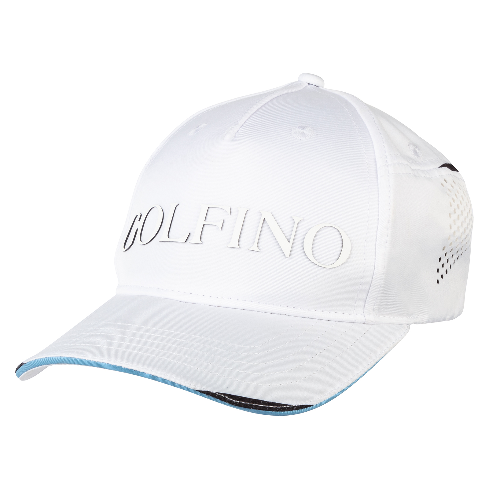 Men's performance golf cap with 3D printed logo 