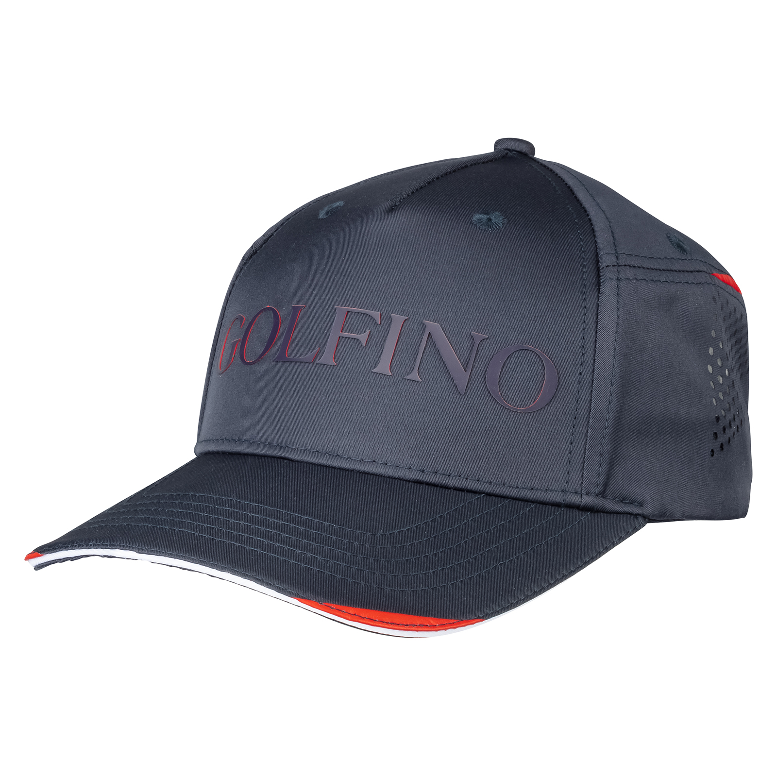 Men's performance golf cap with 3D printed logo 