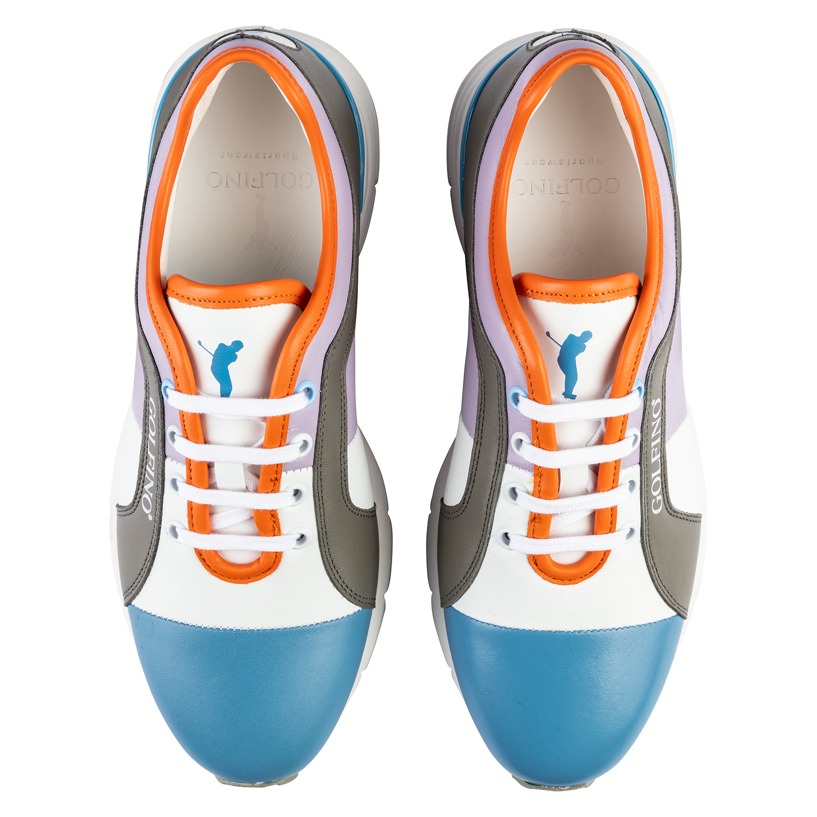 Chaussures de golf multicolores en cuir véritable pour femmes