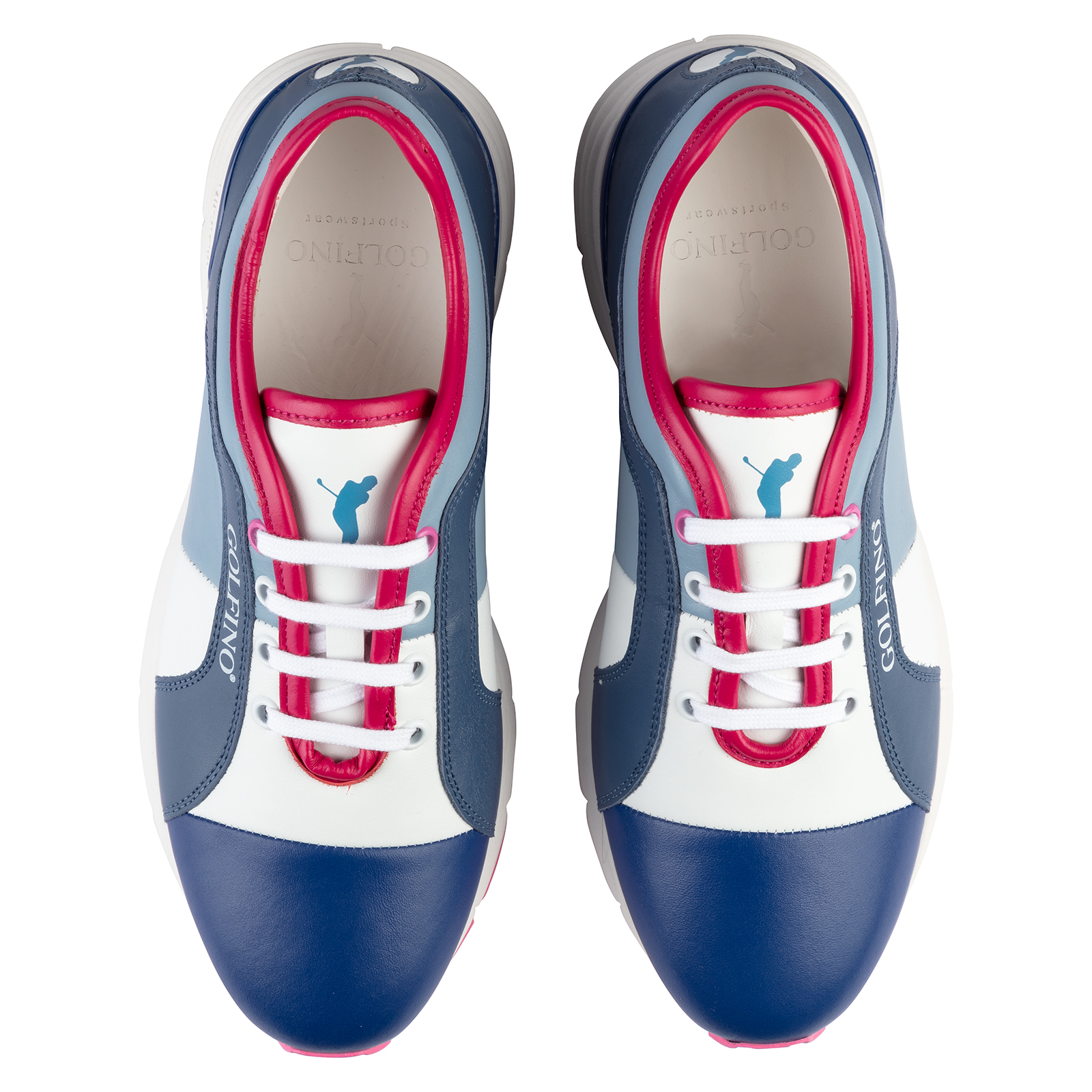 Chaussures de golf multicolores en cuir véritable pour femmes