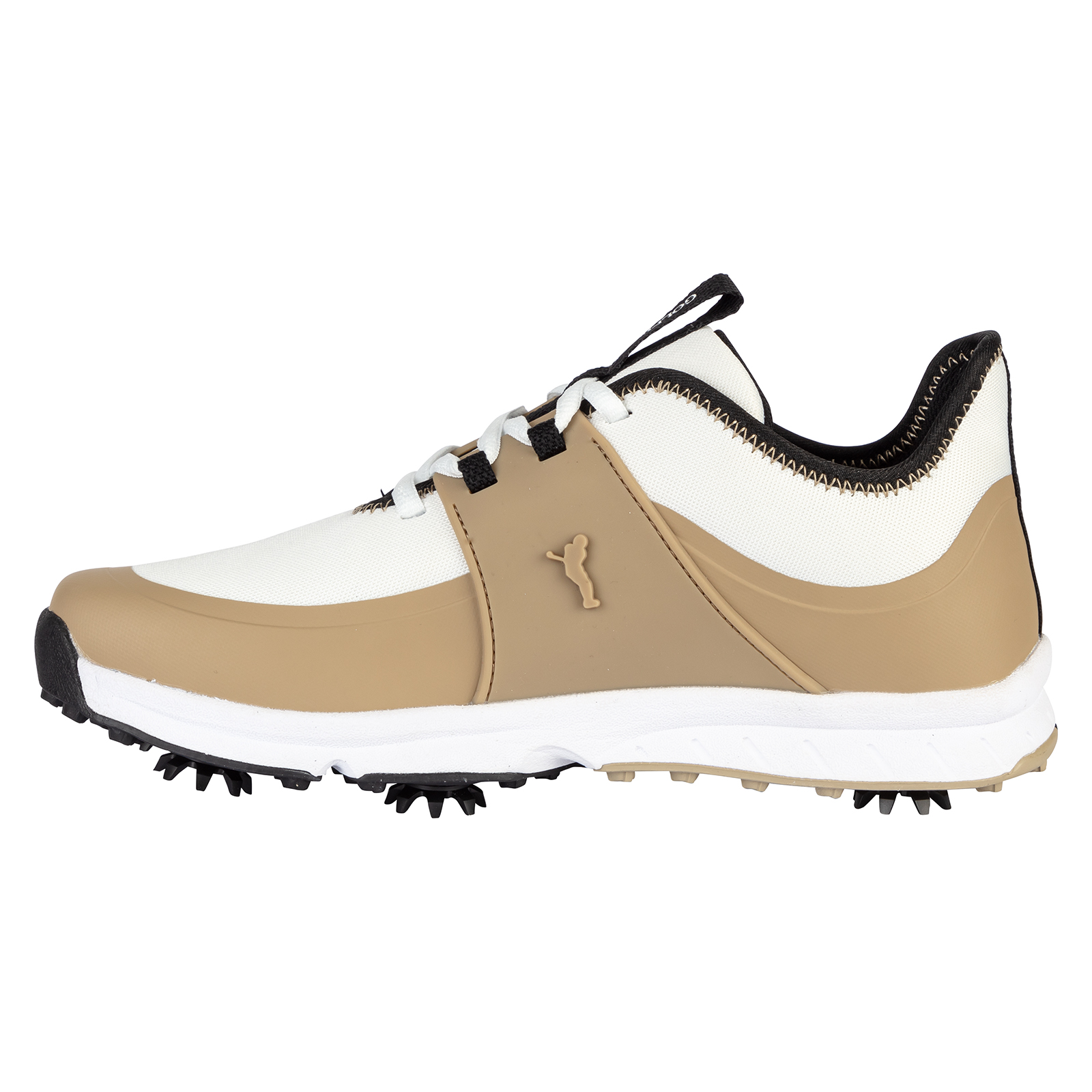 Ladies' waterproof golf shoes with removable spikes