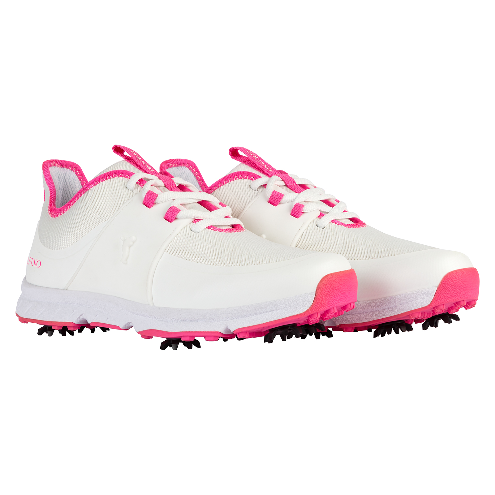 Ladies' waterproof golf shoes with removable spikes