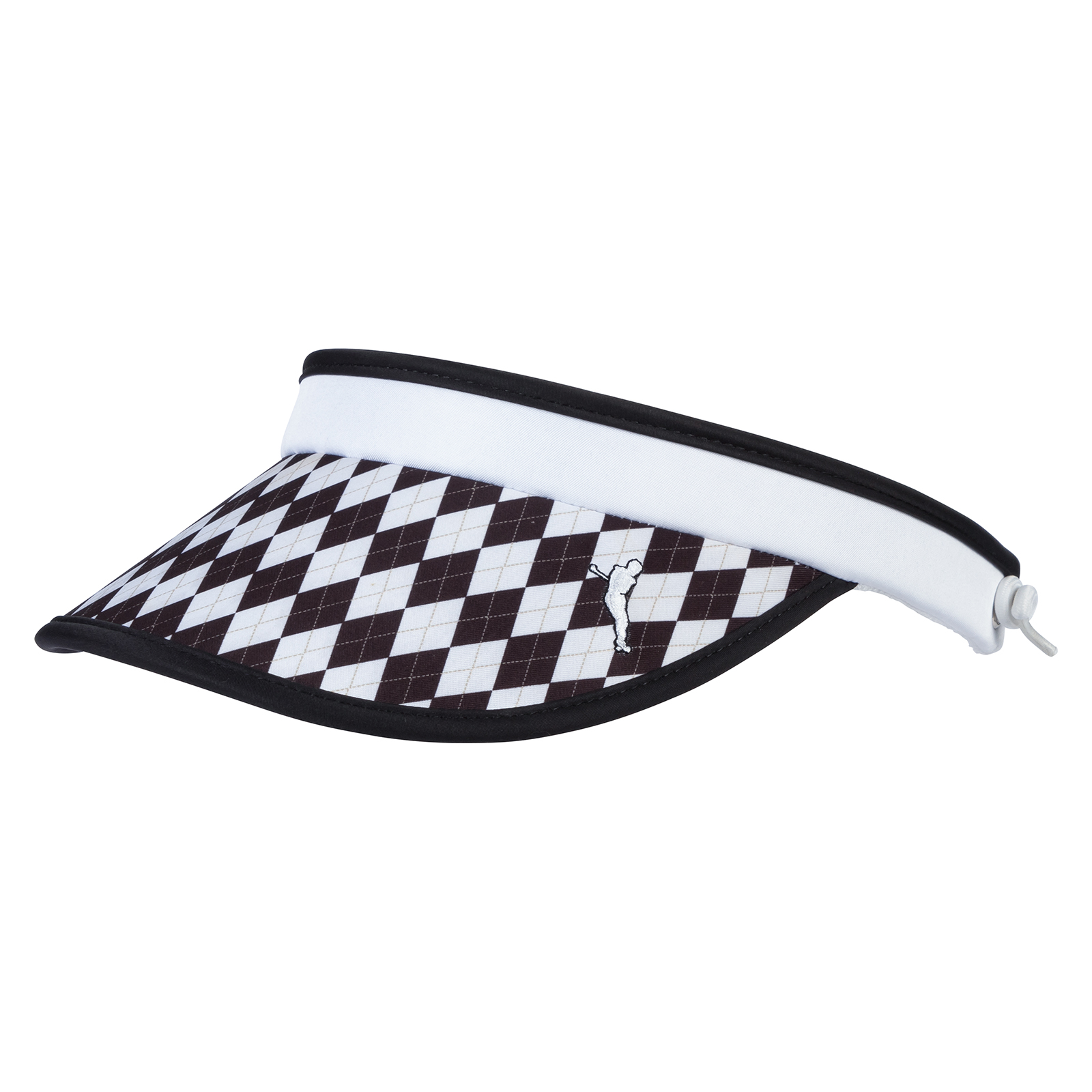 Ladies' golf visor with argyle pattern 