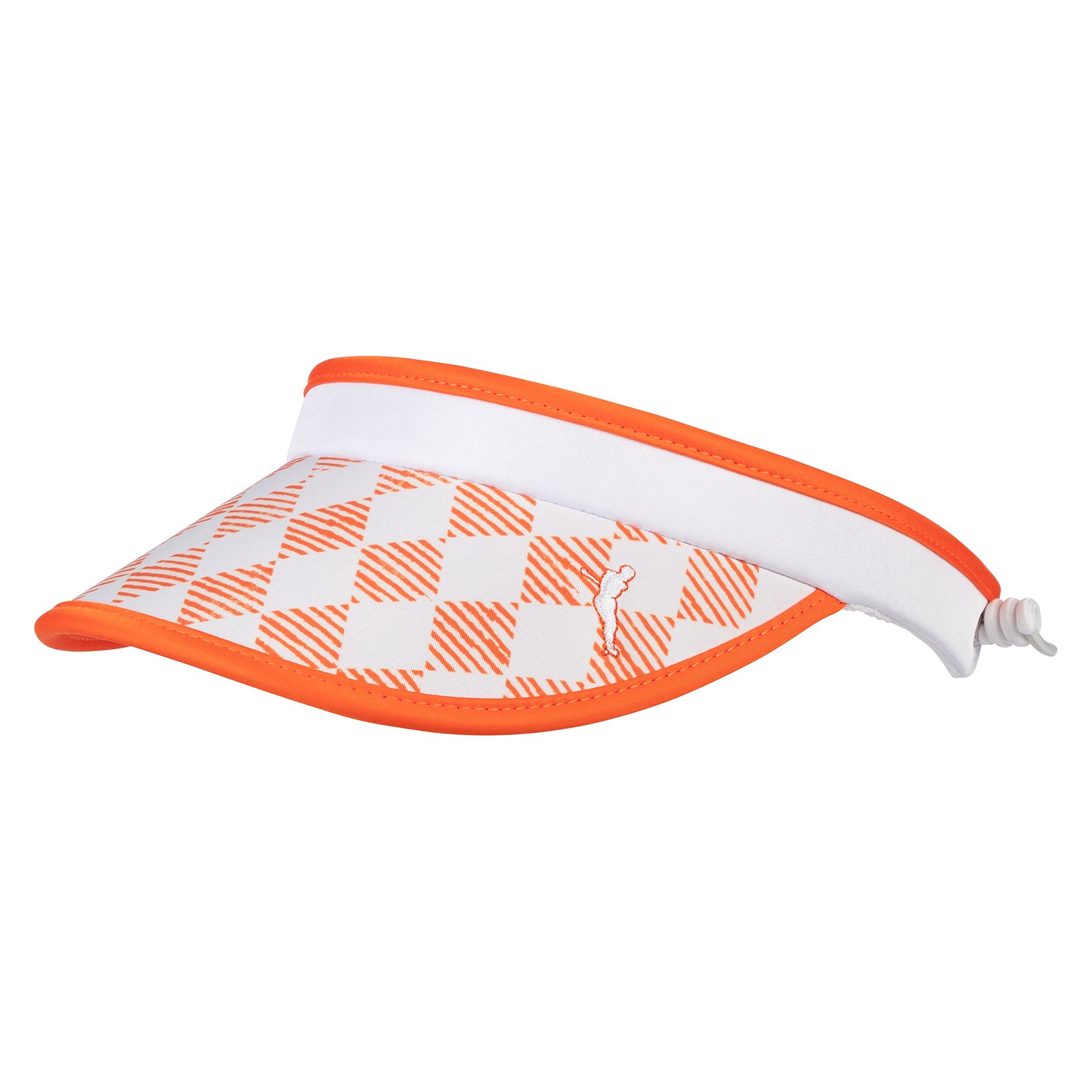 Ladies' golf visor with argyle pattern