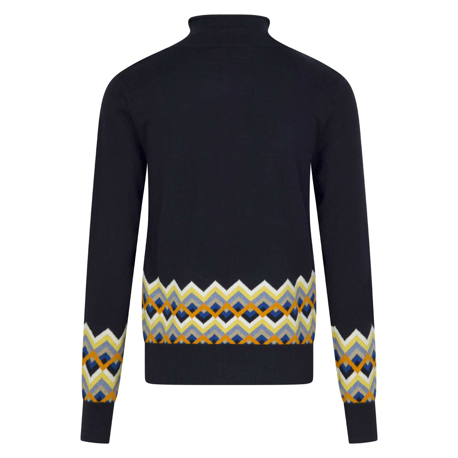 Ladies' knitted golf sweater in sustainable cotton with cashmere