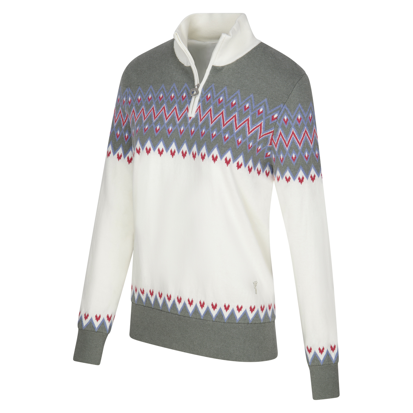 Ladies' knitted golf windbreaker with fine cashmere