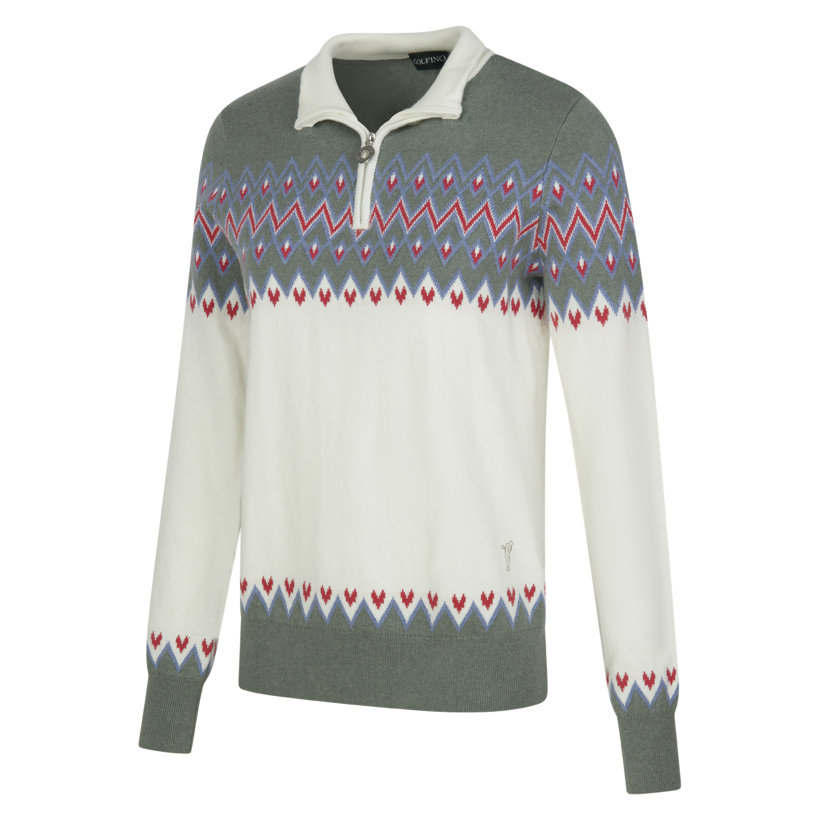 Ladies' high-quality knitted golf troyer with cashmere