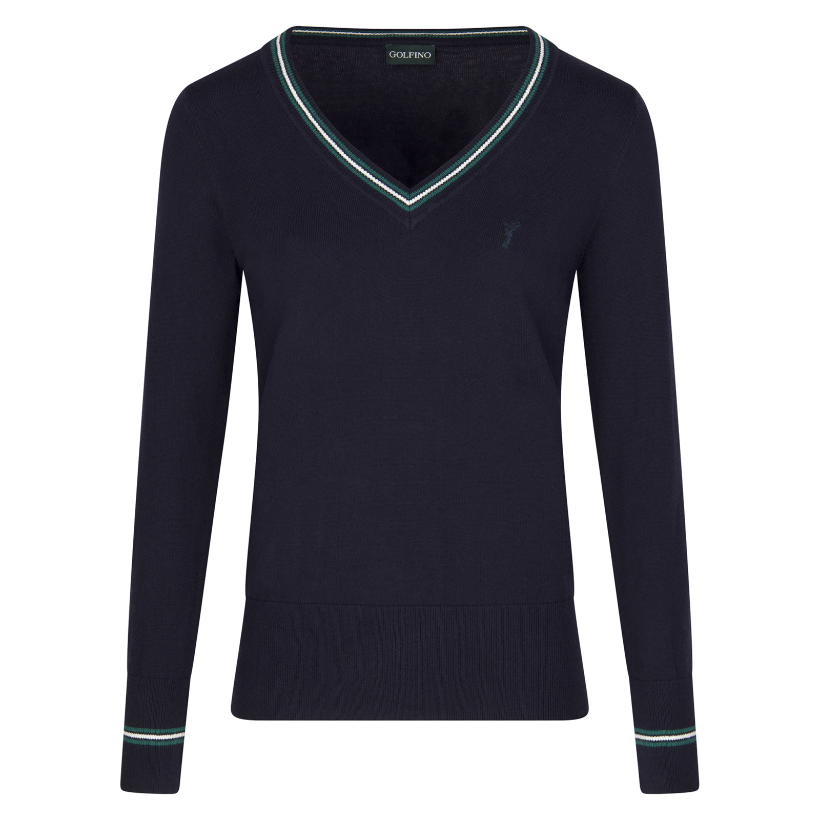 Ladies' V-neck golf sweater with cashmere