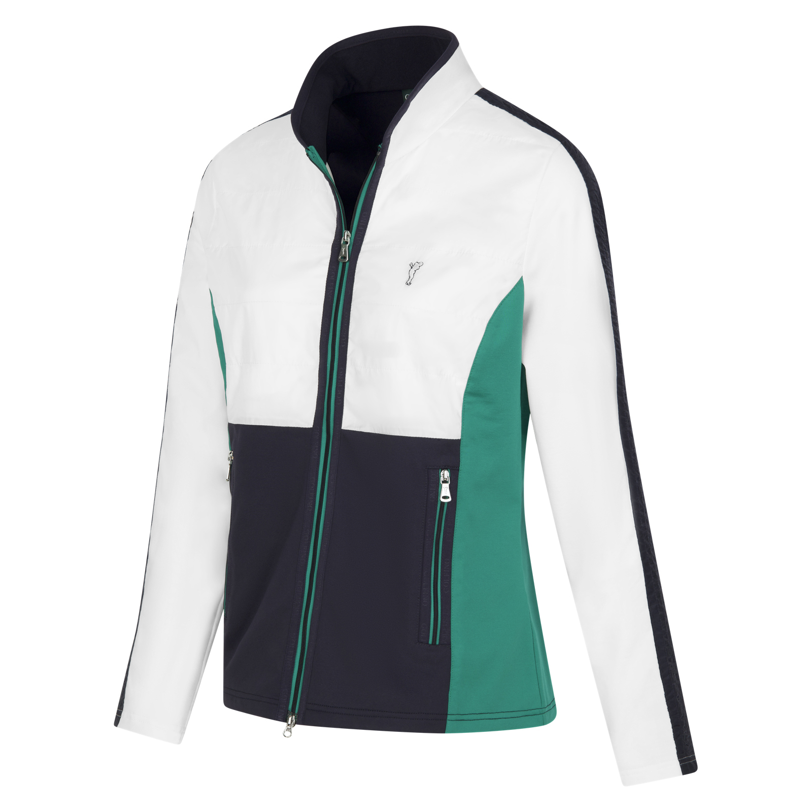 Multicolor Golf Sweat Jacke mit Kälteschutz für Damen