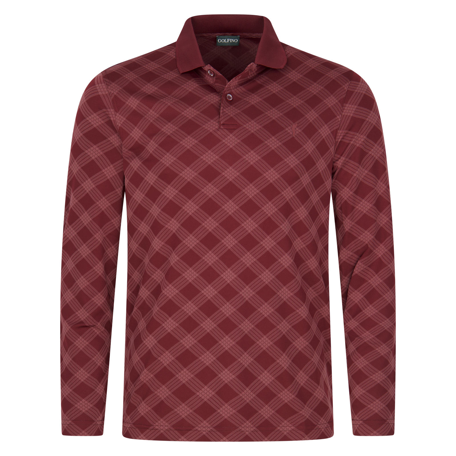 Men's quick dry long-sleeved golf polo shirt