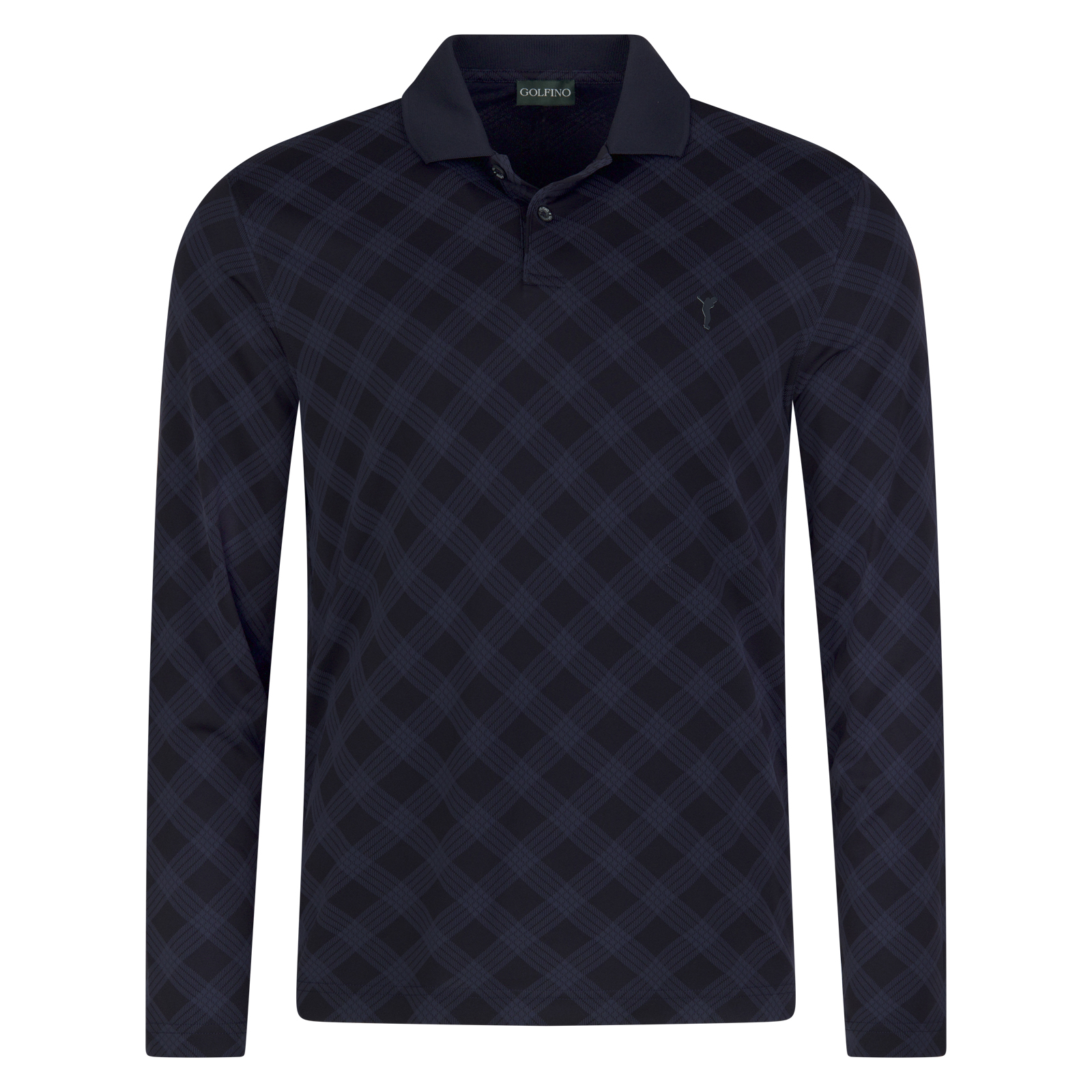Men's quick dry long-sleeved golf polo shirt