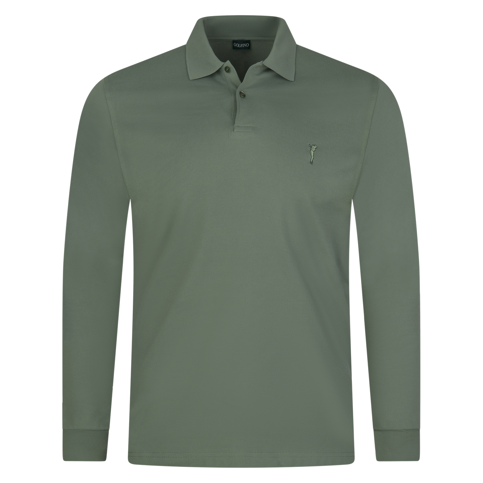 Men's classical long-sleeved golf polo shirt