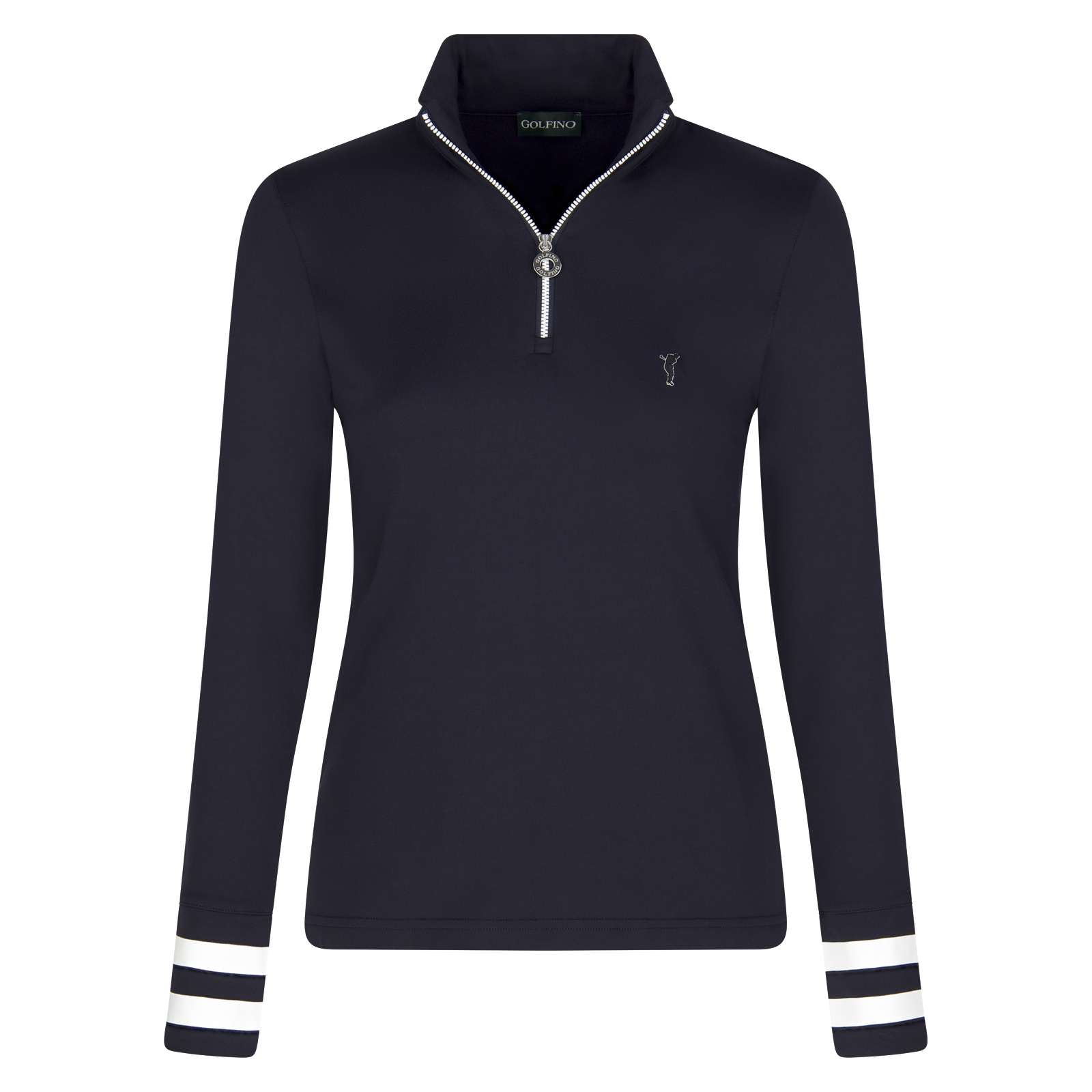 Moderno jersey de golf con control de la humedad y protección contra el frío para mujer