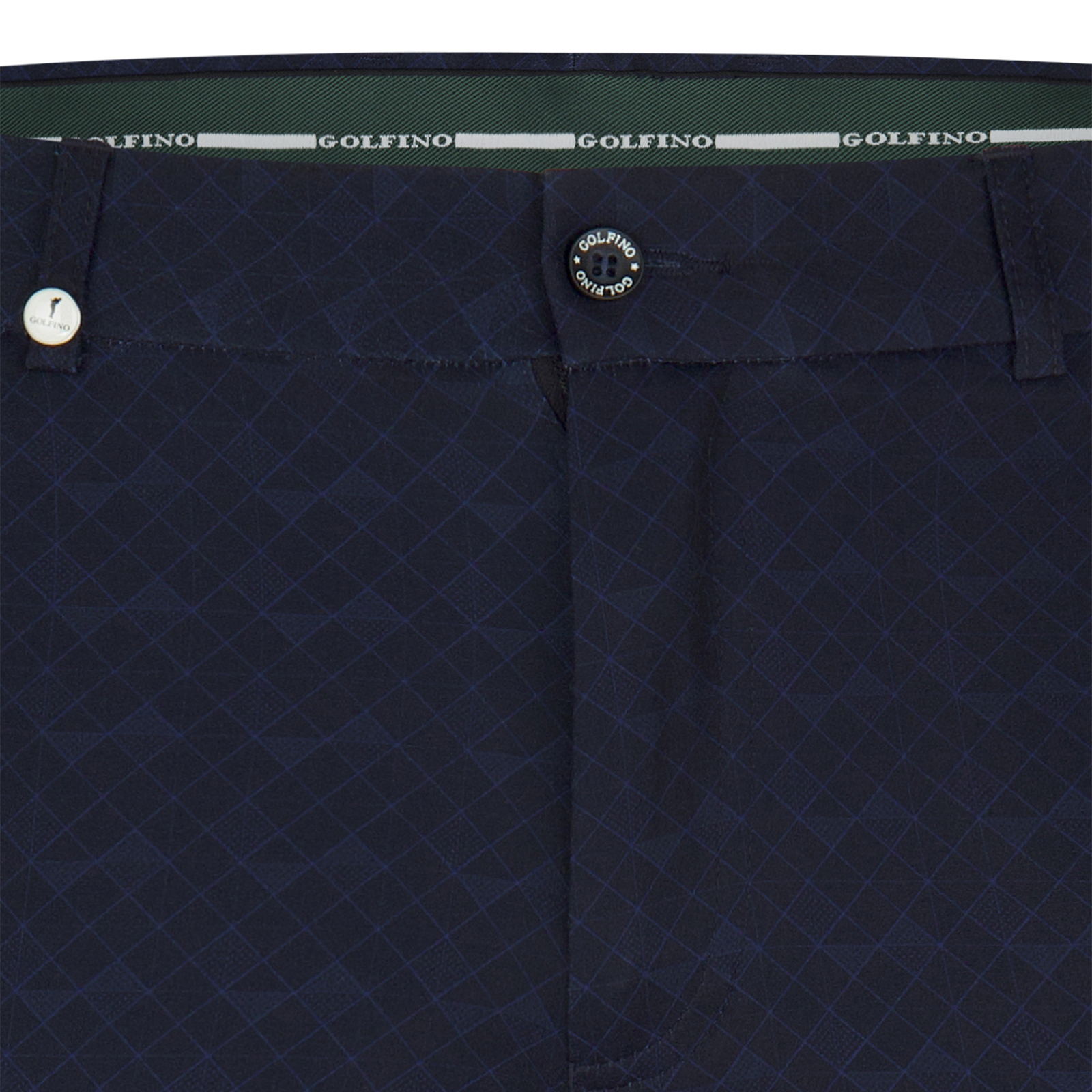 Elastische Herren Golf Hose mit grafischem Allover-Print in Extra Slim Fit
