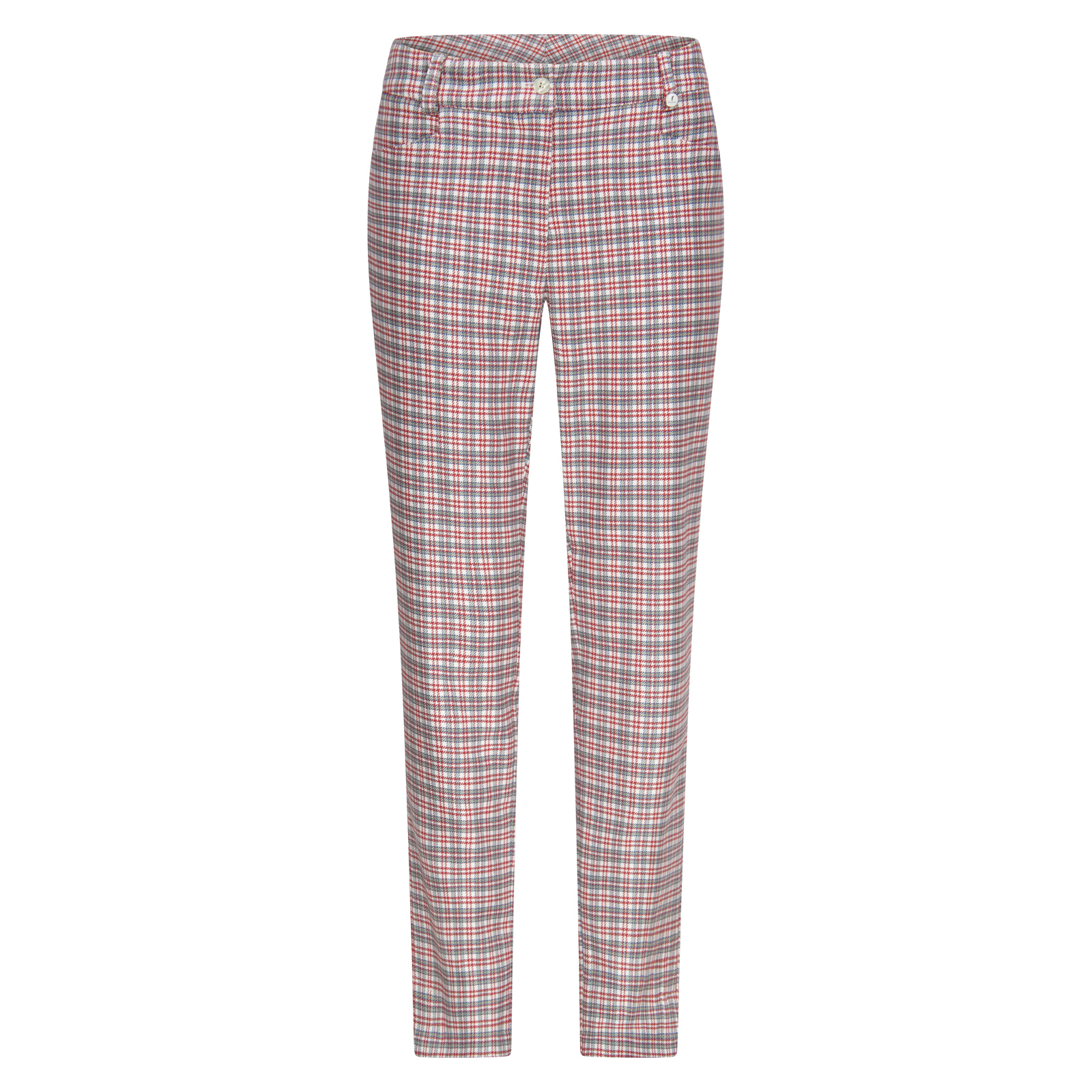 Ladies' stretch golf trousers in checked viscose