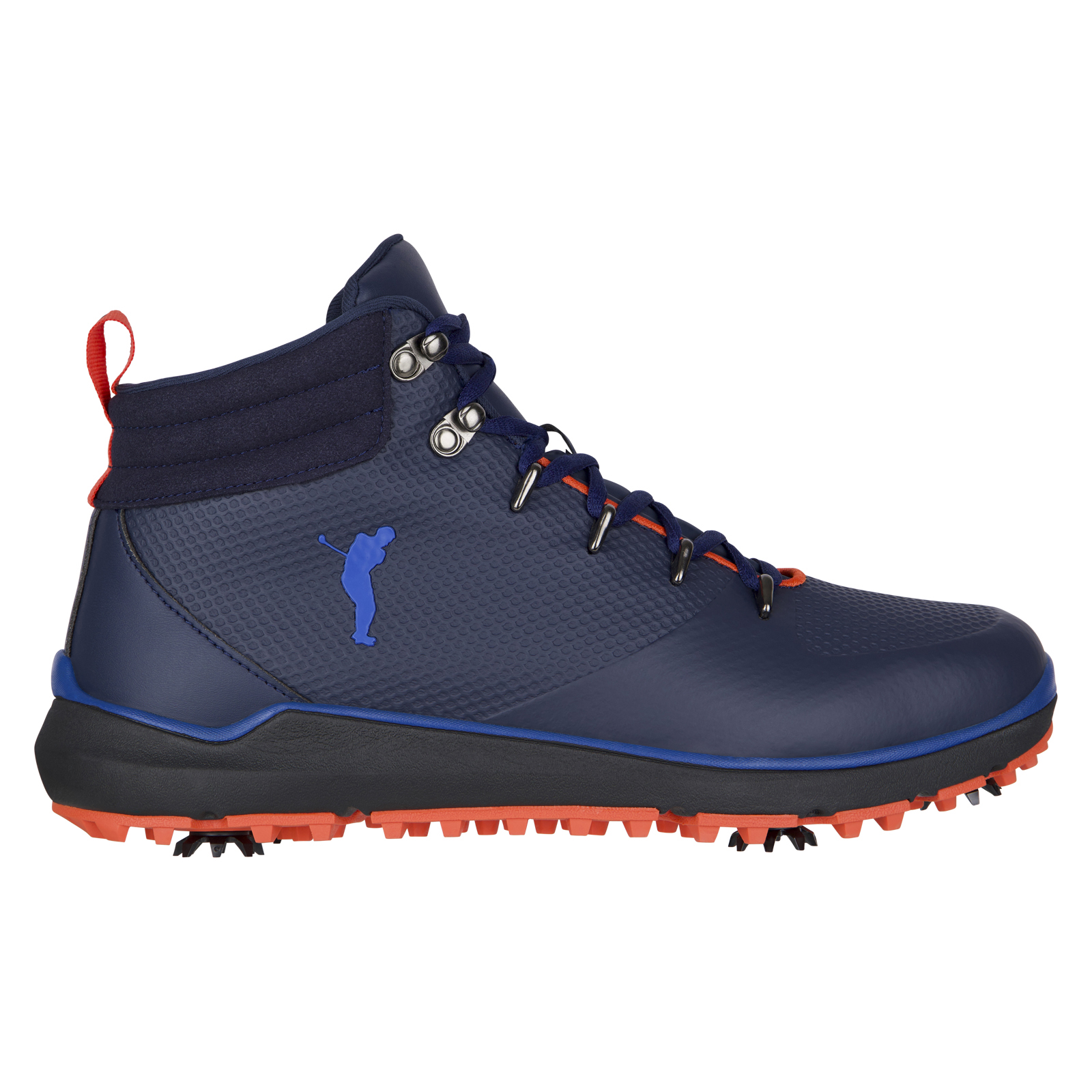 Men's waterproof golf boots with removable spikes