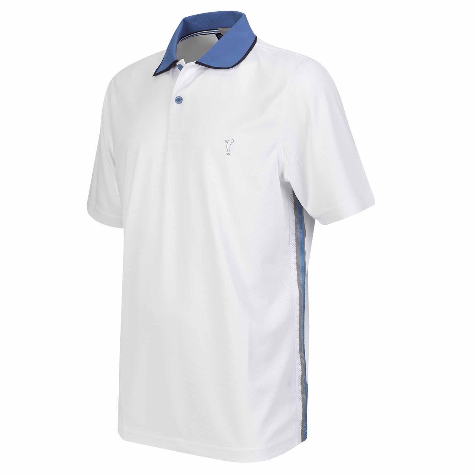 Herre-golfpoloshirt med korte ærmer, fugtregulerende af Kafetex® stof