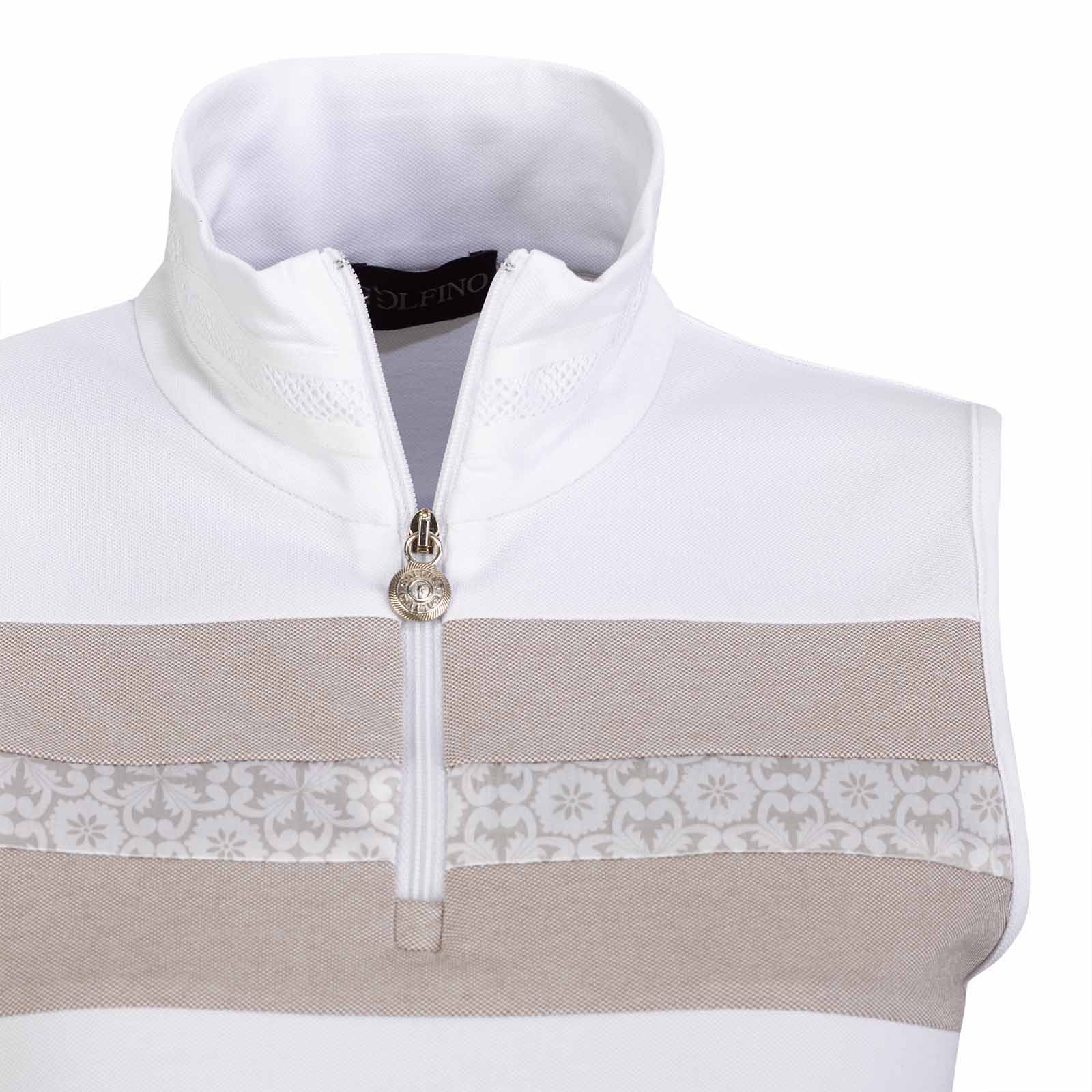 Ærmeløs dame-funktions-golfpoloshirt med solbeskyttelse og moderigtigt mønster