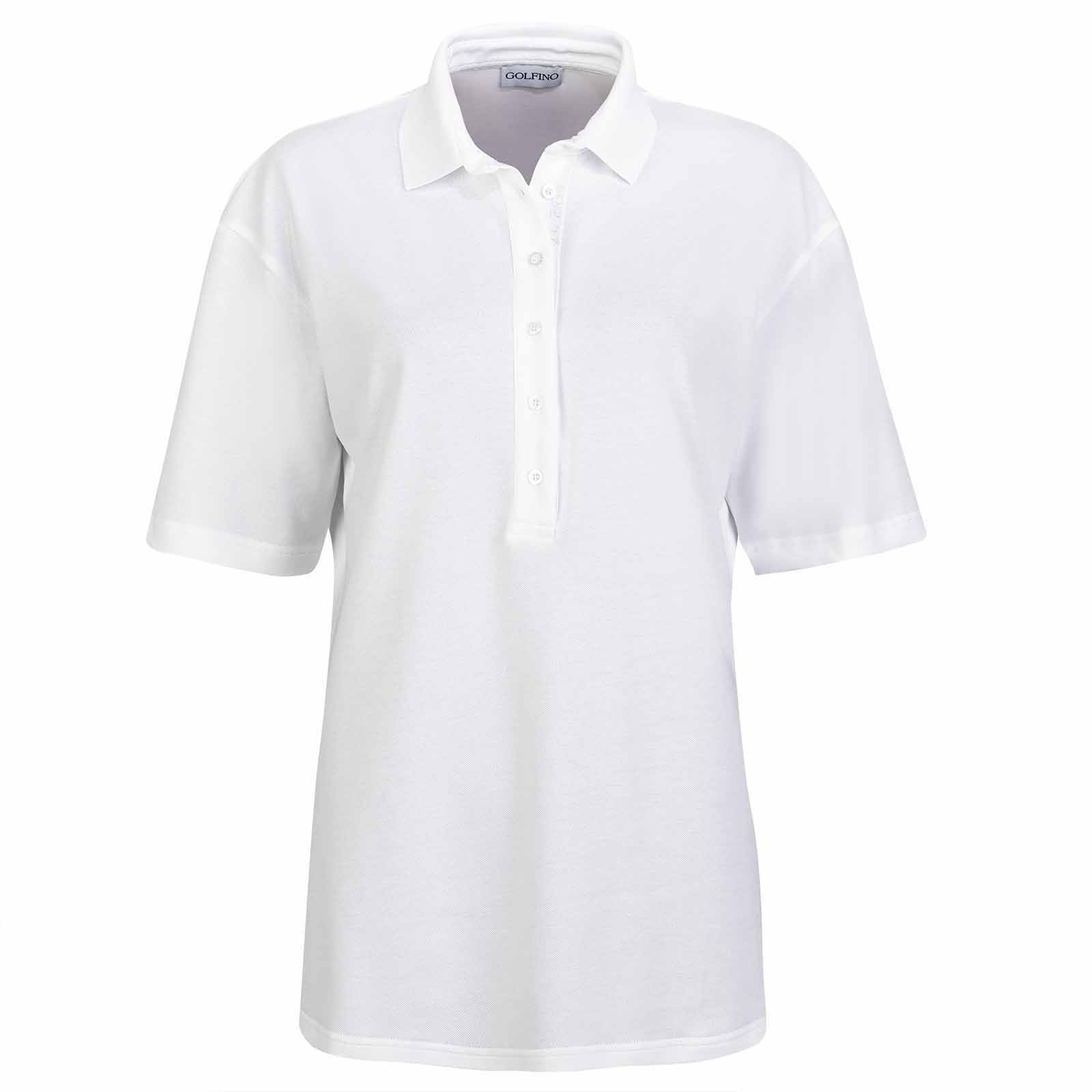 Damen Kurzarm Polo Shirt Extra Stretch Komfort aus Baumwoll-Mix