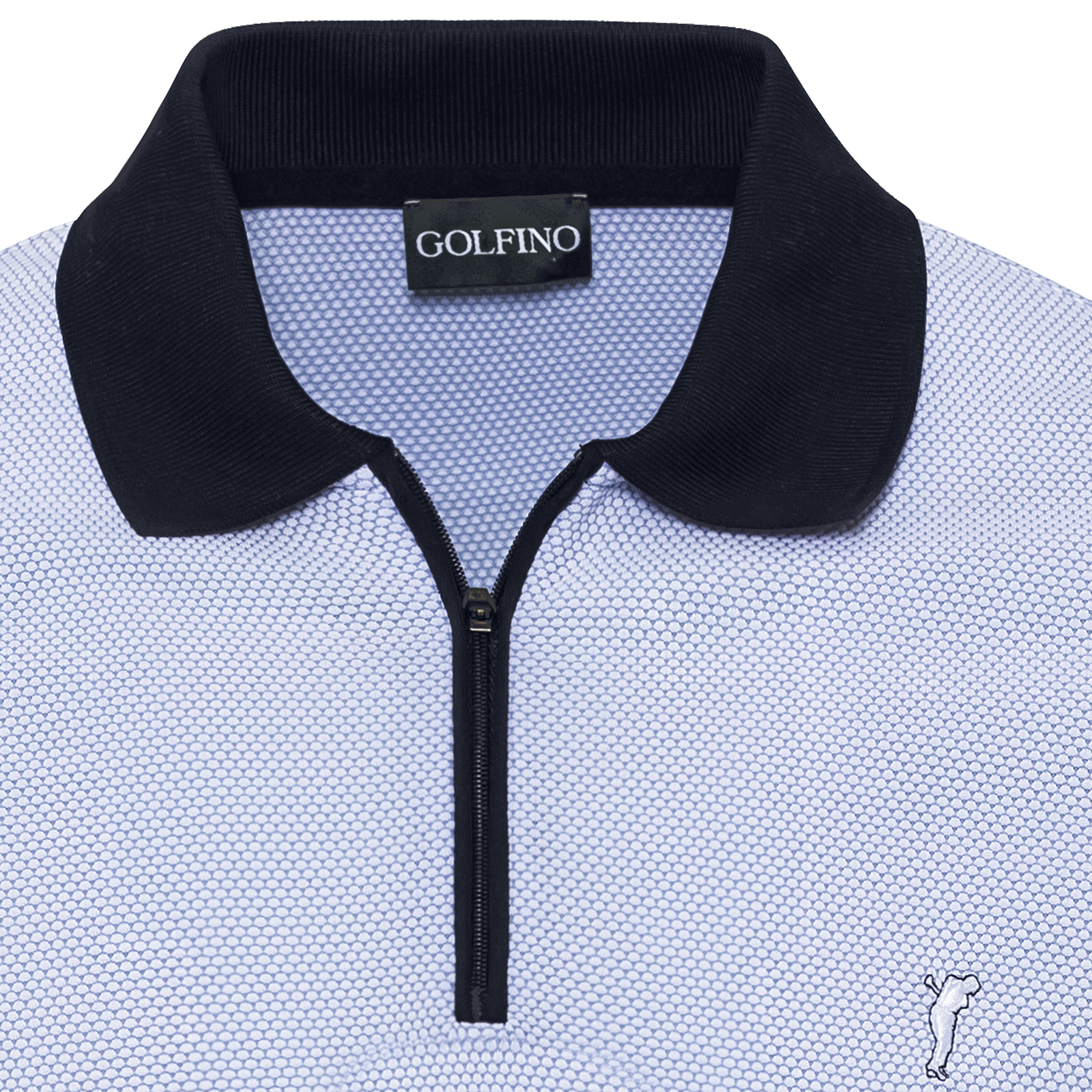 Herren Golf Poloshirt feuchtigkeitsregulierend aus Bubble Jaquard