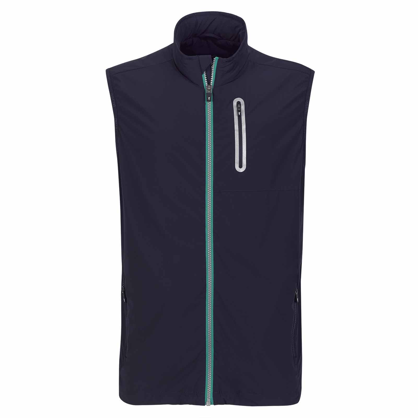 Men's golfing gilet with extra stretch comfort in pro- look