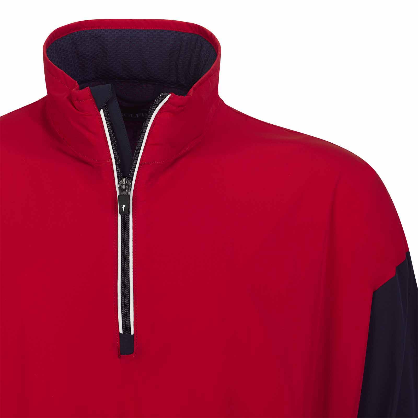 Men's windbreaker with wind protection, stand-up collar and short zip in loose fit