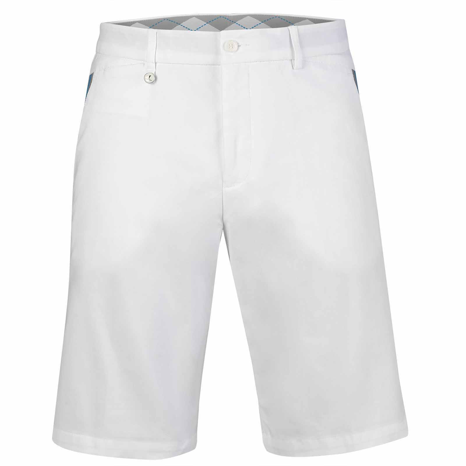 Men's golf shorts with sun protection and stretch comfort, made from a cotton blend