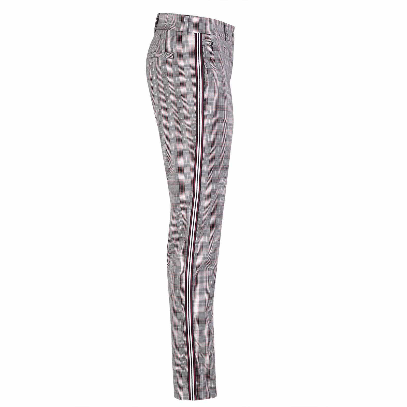Dame-7/8-golfbukser af stretchmateriale med ternet mønster i regular fit