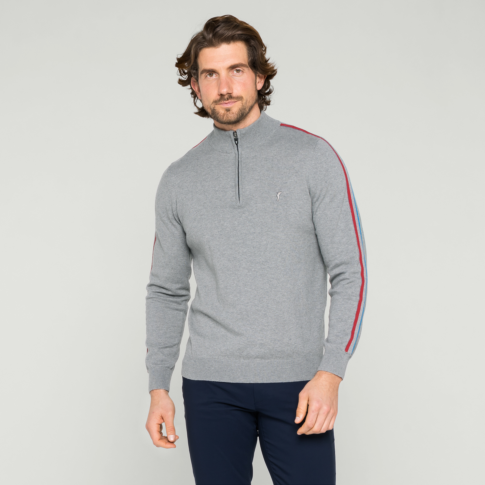 Komfortabel herre-merino-golfsweater