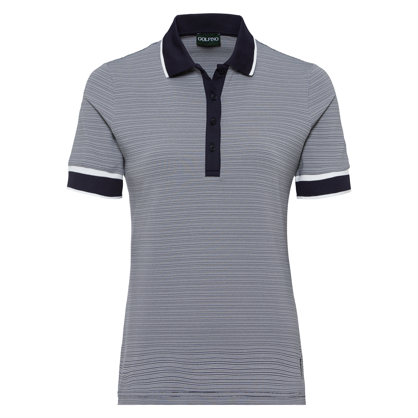 Ladies' casual short-sleeved polo shirt in stretch material