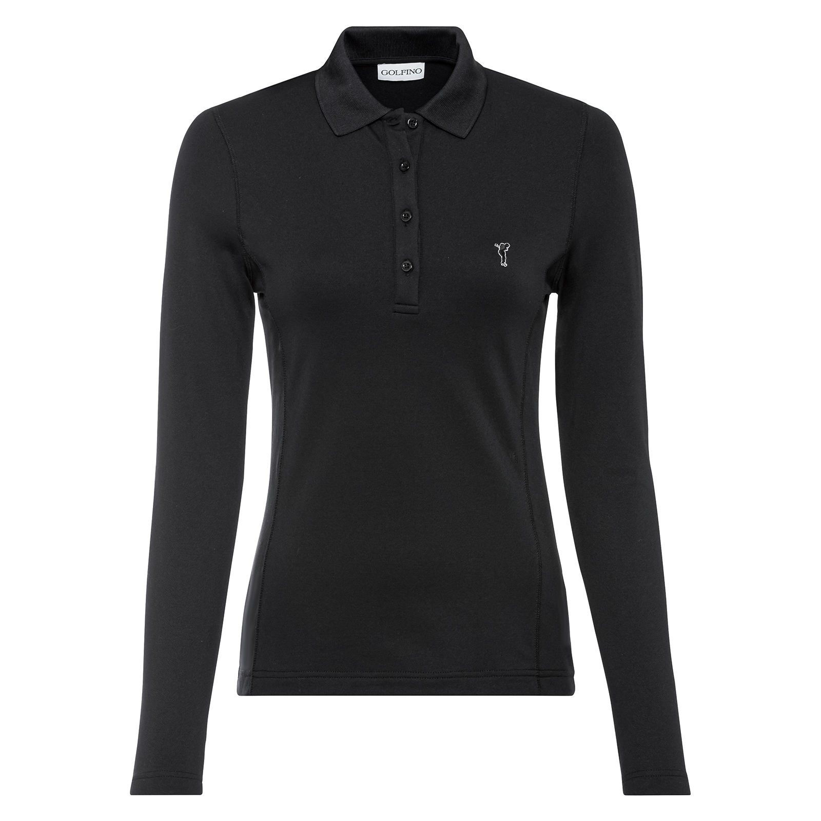 Ladies' long-sleeved polo shirt with ultraviolet protection (UPF) 