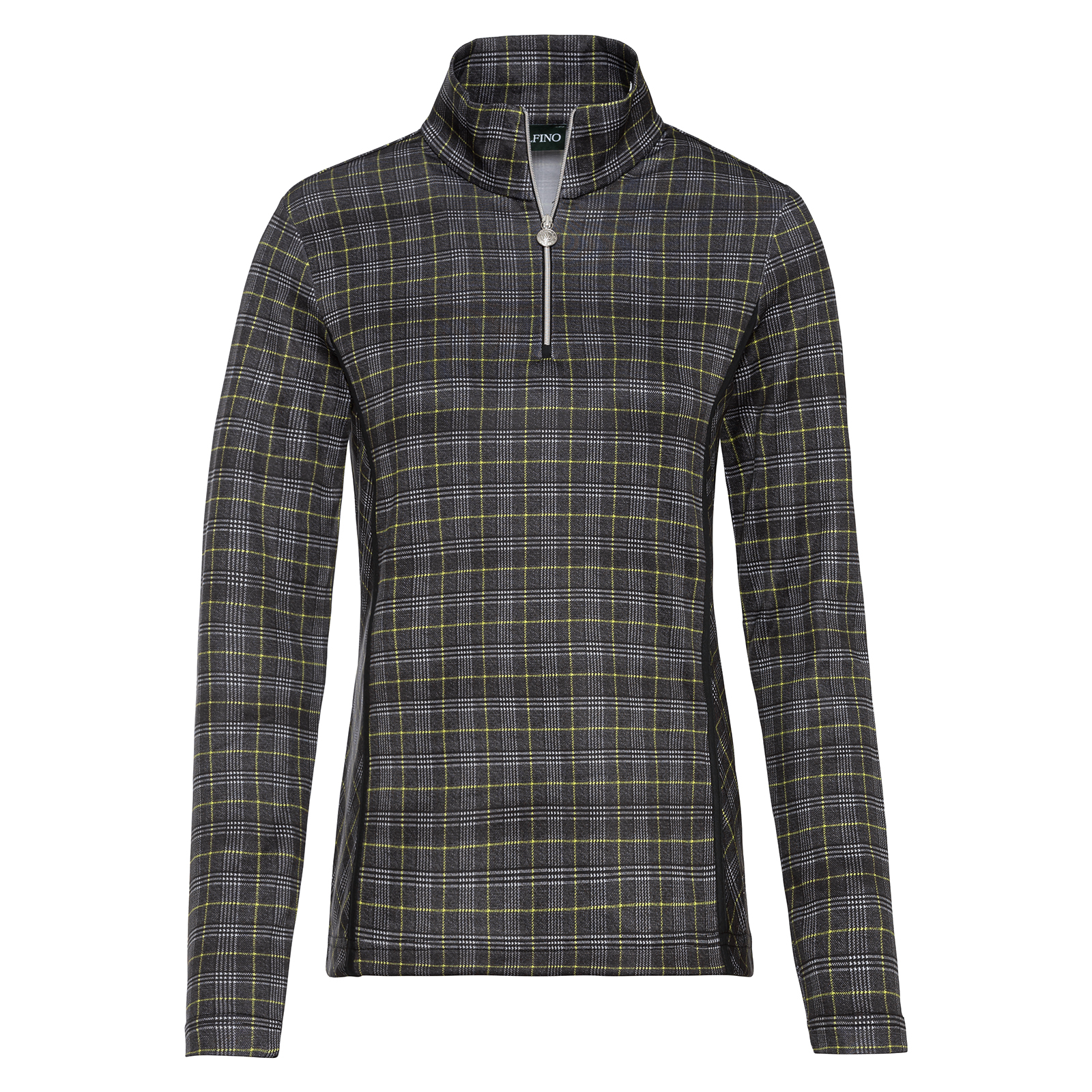 Breathable ladies' long-sleeved check polo shirt 