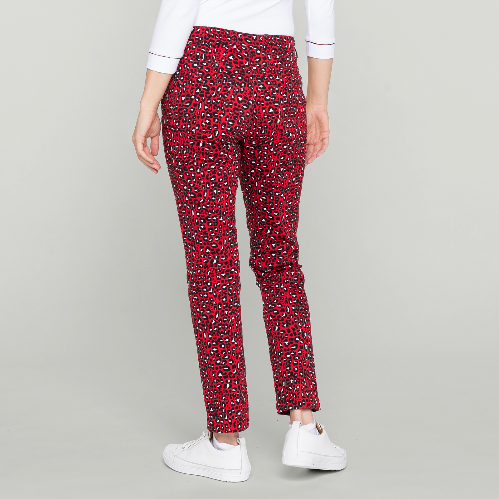 Pantalones elásticos de 7/8 con estampado de leopardo
