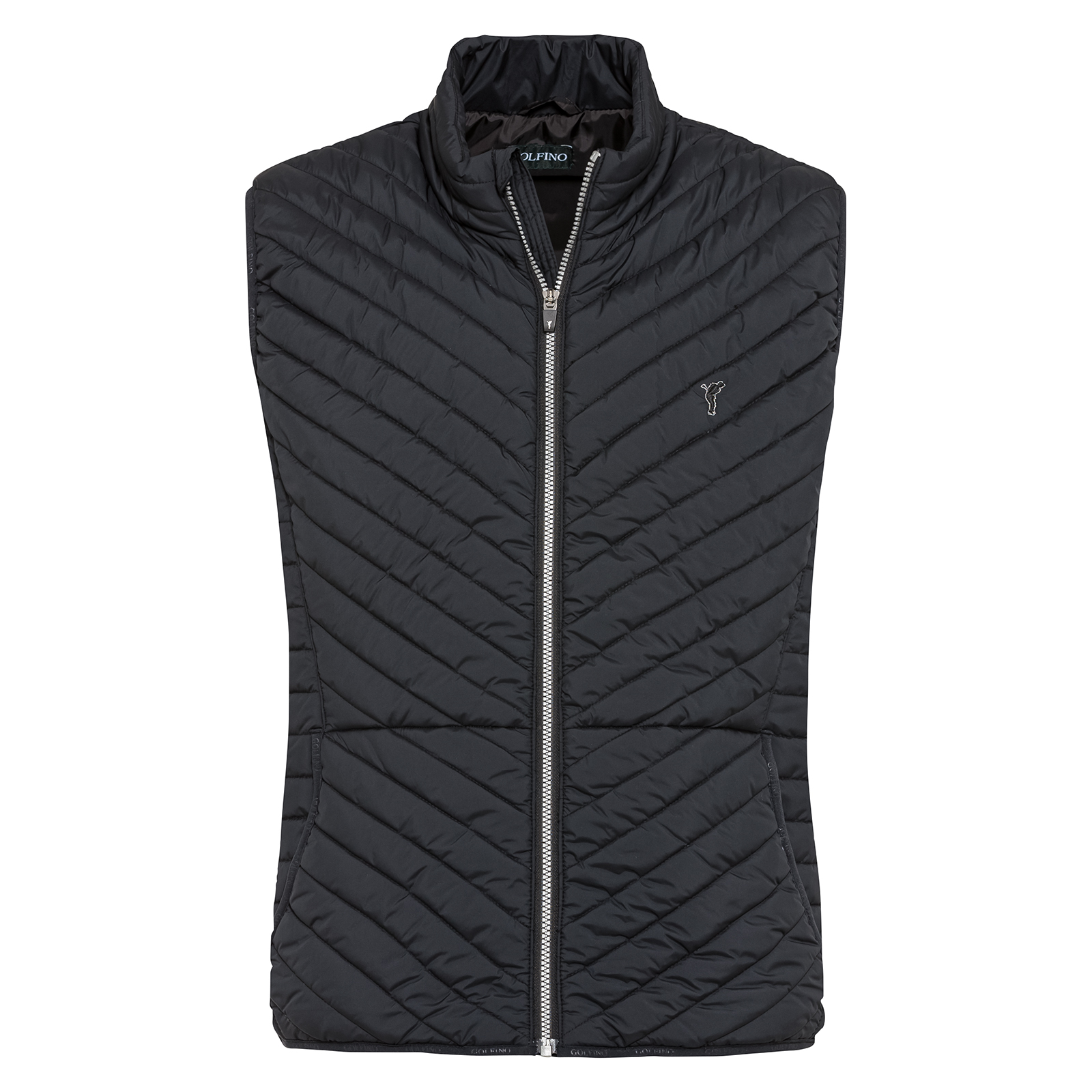 Men's quilted golf waistcoat with lining