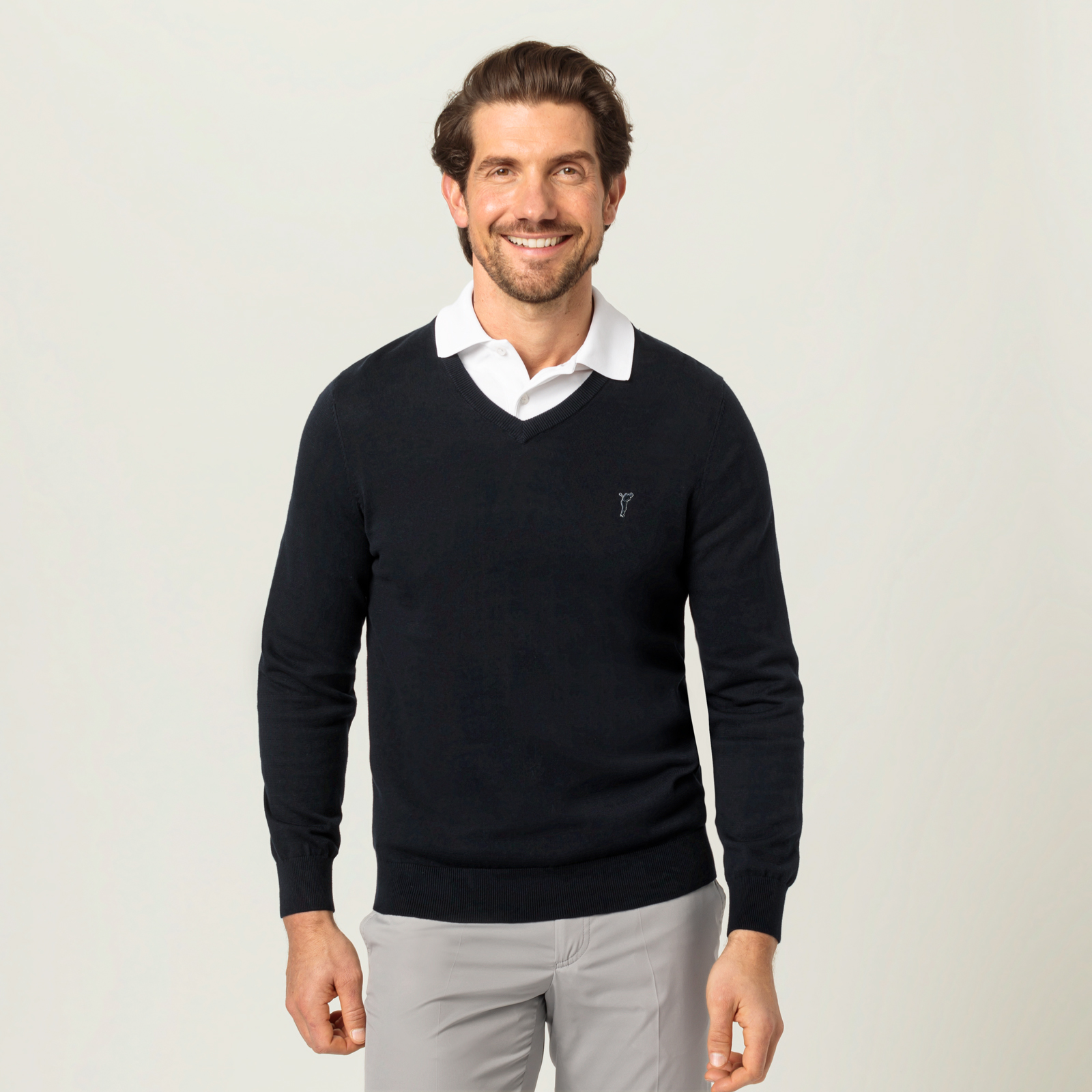 Men's pure cotton golf sweater 