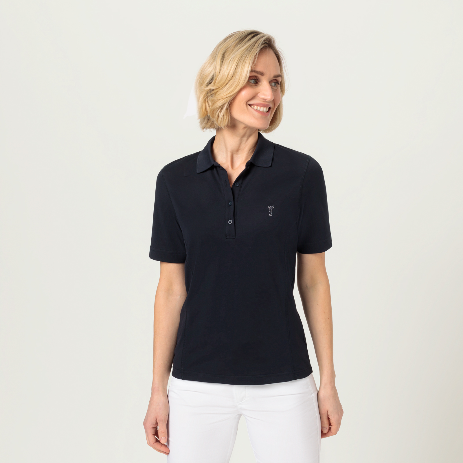 T-shirt polo fonctionnel à manches courtes pour femme