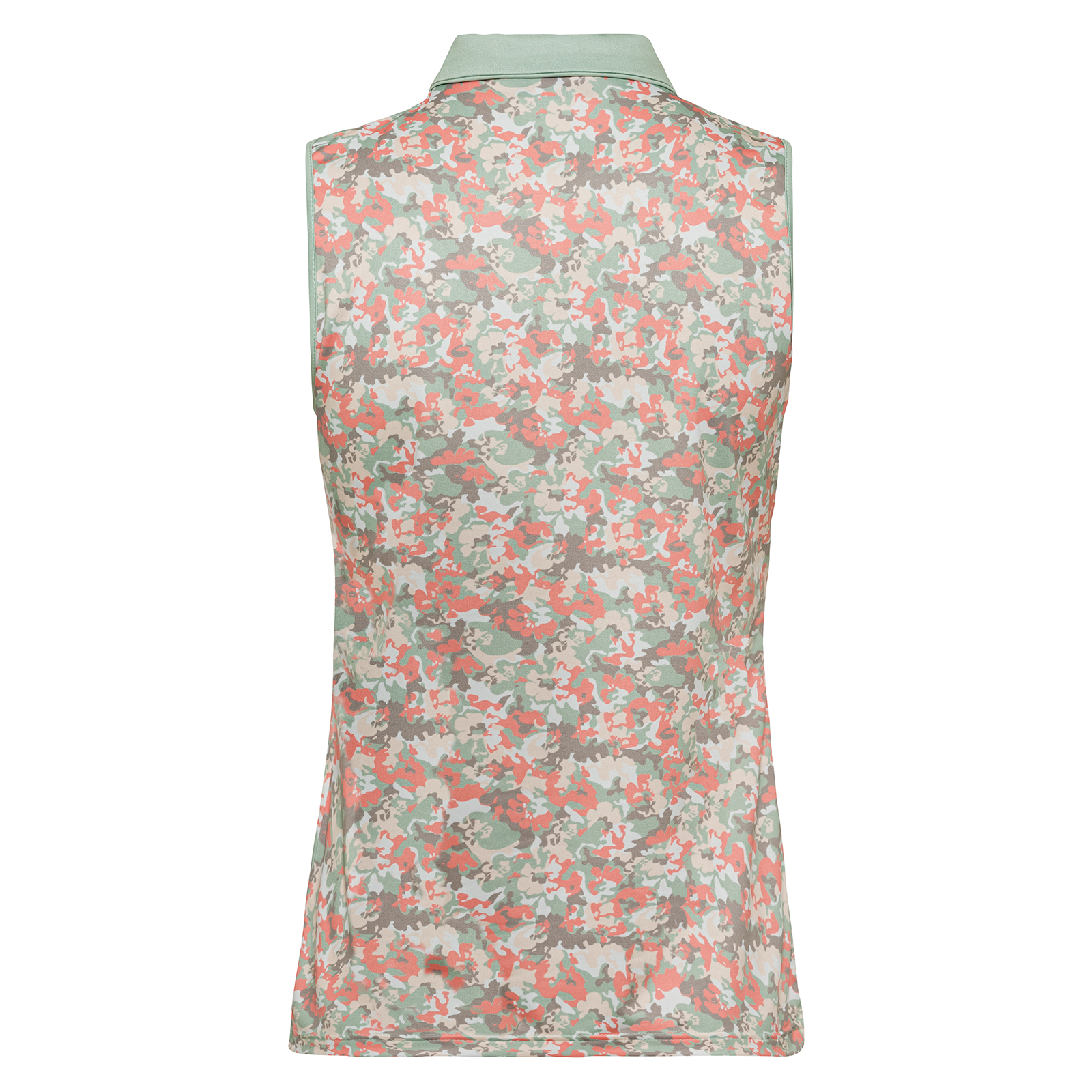 Attractively patterned, sleeveless ladies' shirt