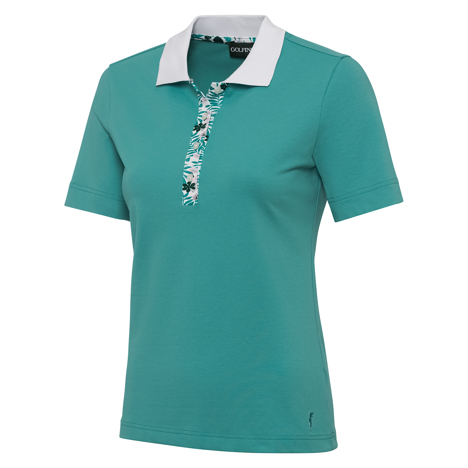 Ladies' golf polo shirt with sun protection