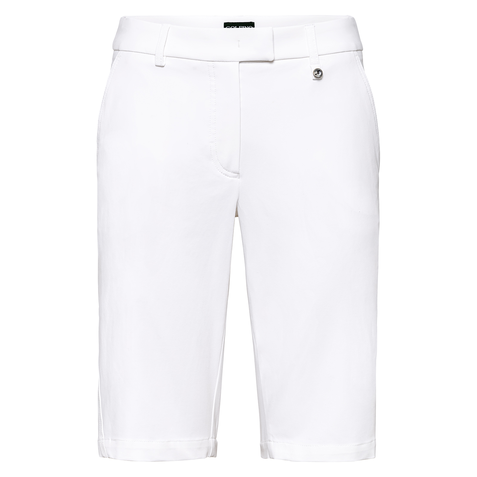 Ladies' Bermuda golf shorts with stretch component