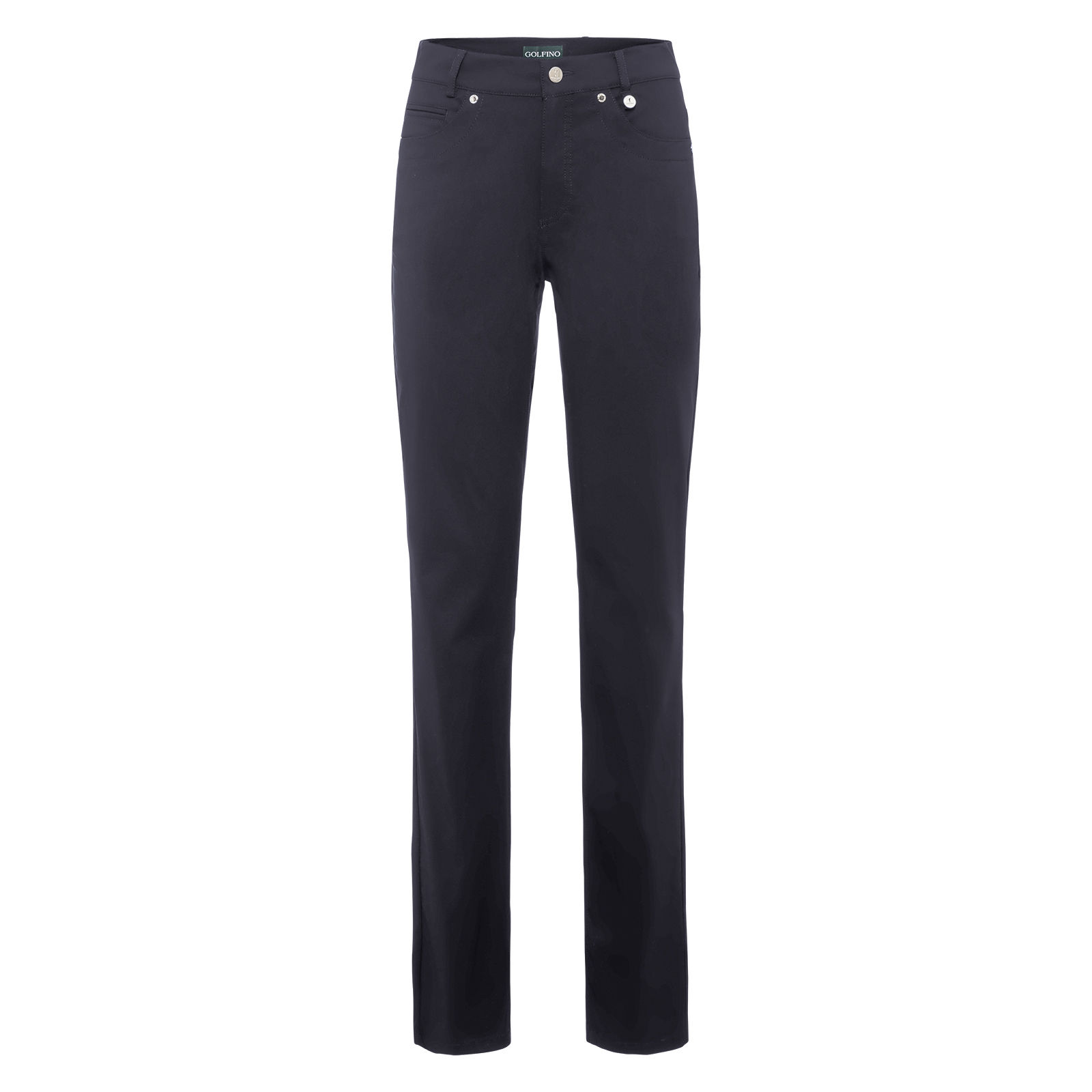 Flexible ladies' trousers made from a particularly lightweight textile material 