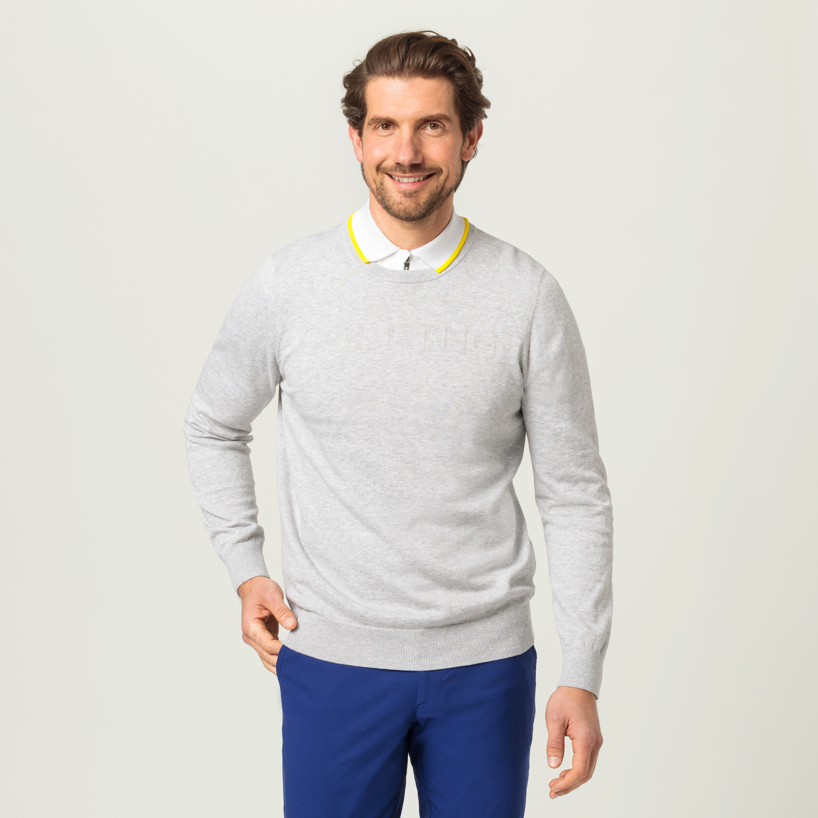 Komfortabler Herren Golf Logo Pullover aus Baumwolle