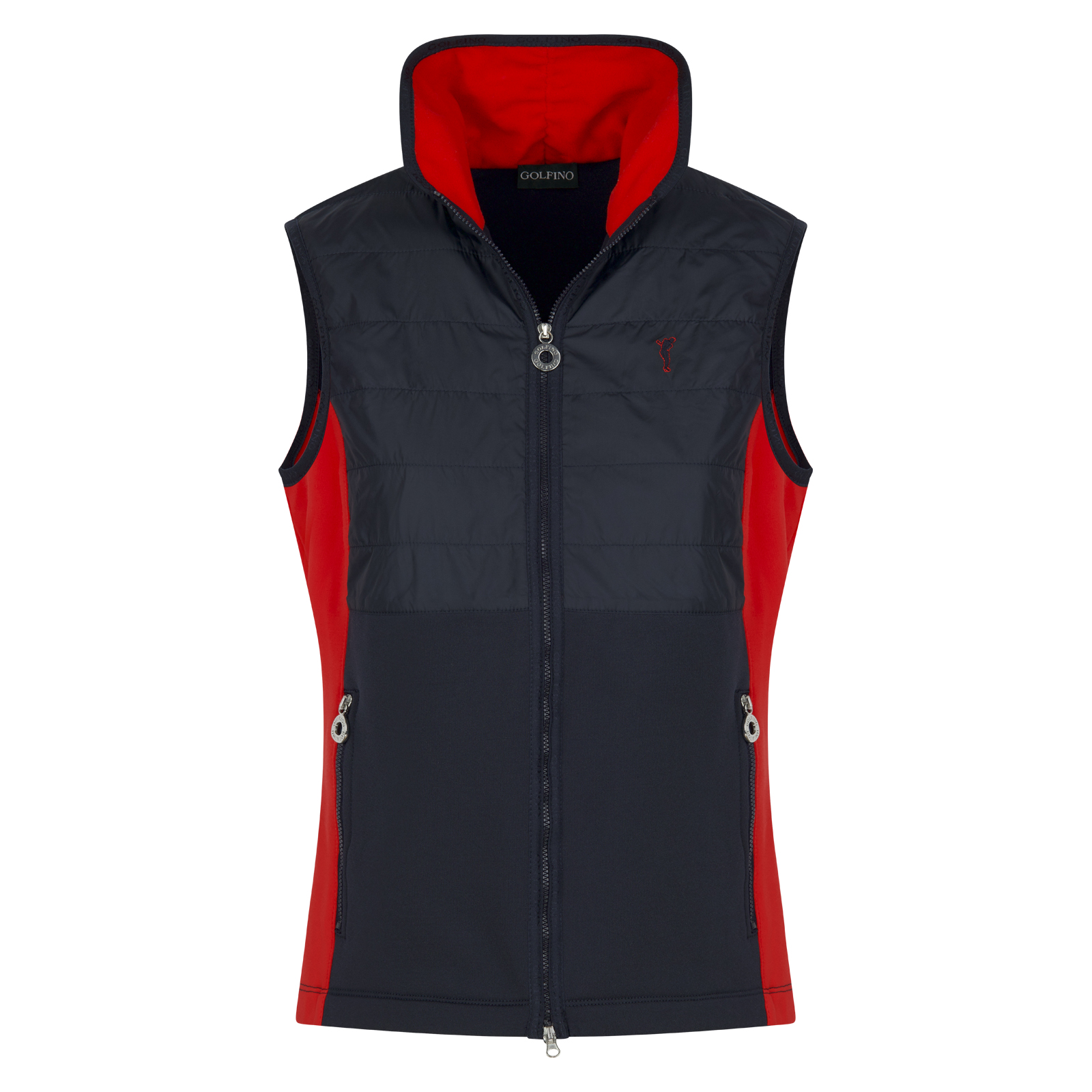 Ladies' stretch golf waistcoat with wind protection
