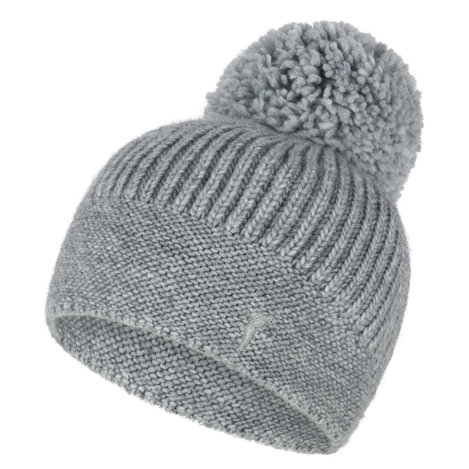 Ladies' warm knitted hat with pompom