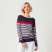 Preview: Ladies' striped Pima cotton golf sweater