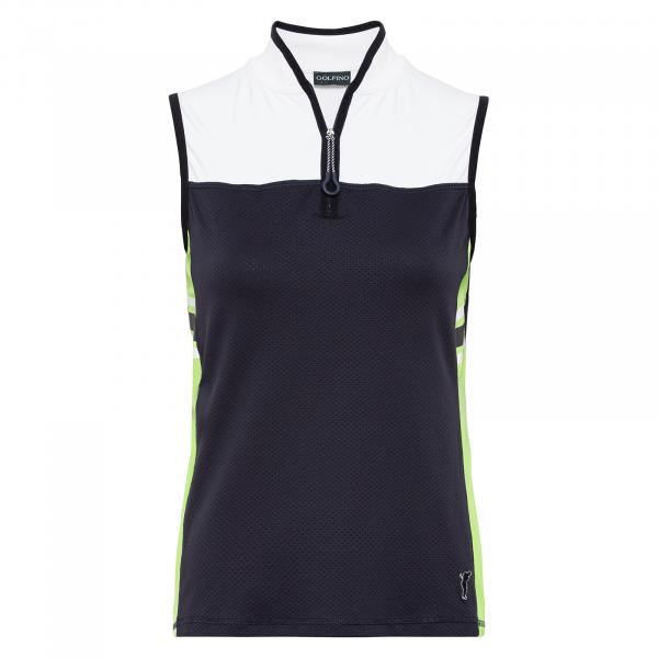 GOLFINO Ladies' sleeveless mesh golf polo shirt with moisture management function product
